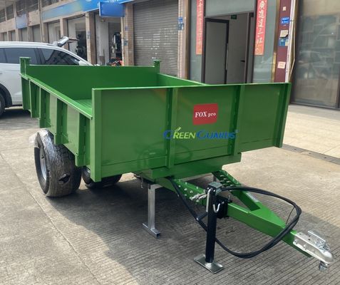 Remorque agricole hydraulique basculante OEM 3-10 tonnes entraînée par prise de force, capacité 210*160*30cm, avec ensemble de pneus principaux