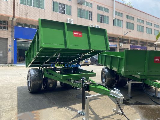 Remorque agricole hydraulique basculante OEM 3-10 tonnes entraînée par prise de force, capacité 210*160*30cm, avec ensemble de pneus principaux