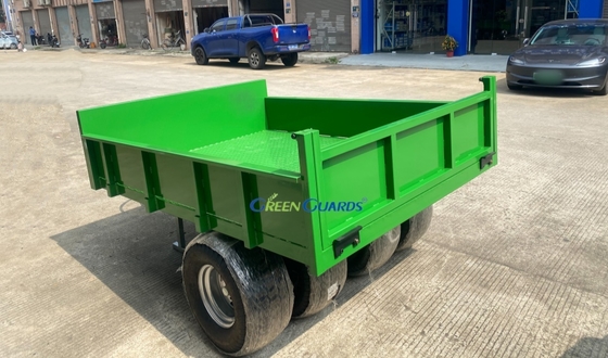 Remorque agricole hydraulique basculante OEM 3-10 tonnes entraînée par prise de force, capacité 210*160*30cm, avec ensemble de pneus principaux