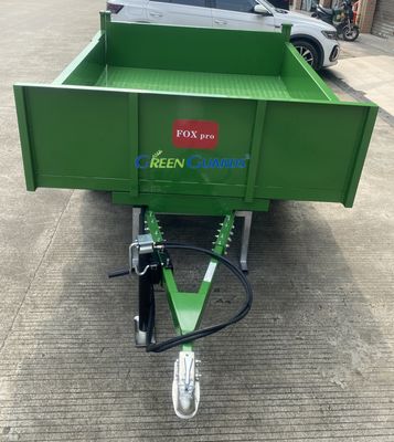 Remorque agricole hydraulique basculante OEM 3-10 tonnes entraînée par prise de force, capacité 210*160*30cm, avec ensemble de pneus principaux